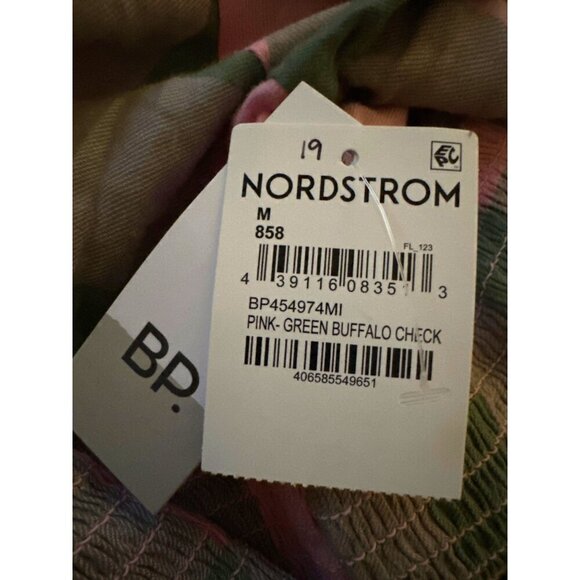 BP Dreamy Buffalo Check Smocked Crop Top M | Cottagecore, Festival - Picture 5 of 5